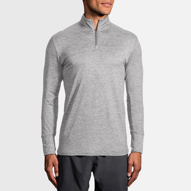 Brooks Dash Half Zip - Chaquetas Hombre - Gris (EN8536147)